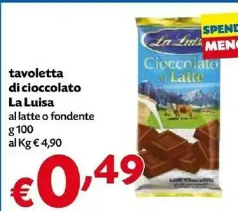 Pam La luisa Cioccolato offerta
