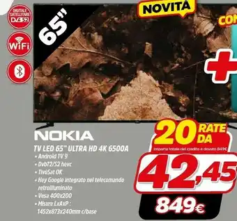Fiducia & Convenienza Nokia Tv Led 6500A offerta