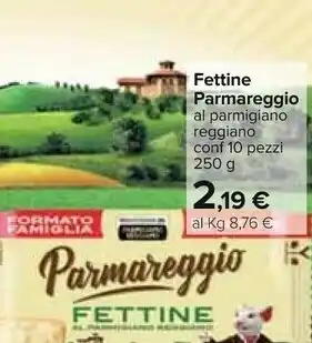 Carrefour Parmareggio 10 Gustose Fettine Al Parmigiano Reggiano 250 G(ml) offerta