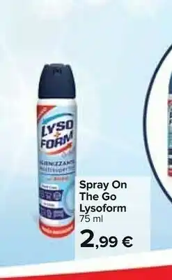 Carrefour Lysoform Spray On The Go offerta
