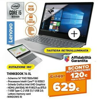 Expert Lenovo Thinkbook 14 IIL offerta