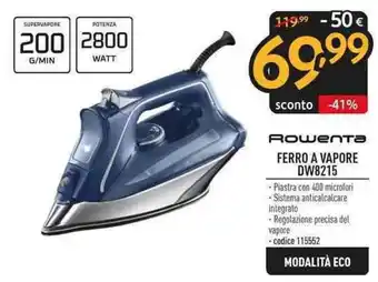 Sinergy Rowenta FERRO A VAPORE DW8215 offerta