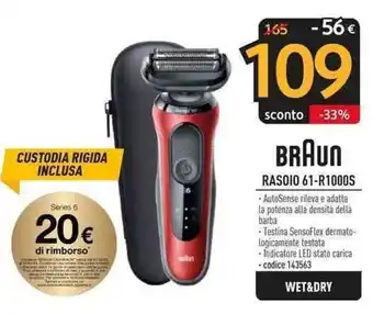 Sinergy Braun RASOIO 61-R1000S offerta