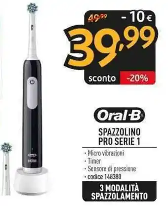 Sinergy Oral-B SPAZZOLINO PRO SERIE 1 offerta