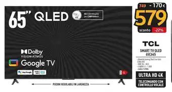 Sinergy TCL SMART TV QLED 65C645 offerta