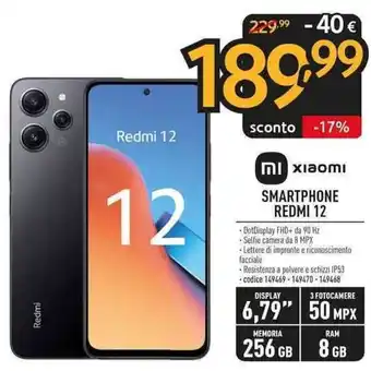 Sinergy SMARTPHONE REDMI 12 offerta