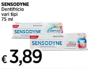 Ipercoop SENSODYNE Dentifricio vari tipi 75 ml offerta