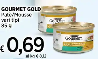Ipercoop GOURMET GOLD Pate/Mousse vari tipi 85 g offerta