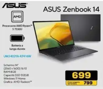 Euronics ASUS Zenbook 14 offerta