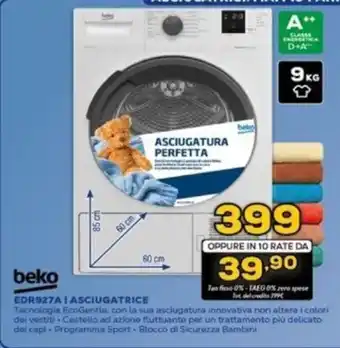 Euronics beko EDR927A | ASCIUGATRICE offerta
