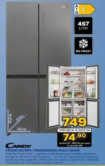 Euronics CANDY CFQQ5T817EPS I FRIGORIFERO MULTI DOOR offerta