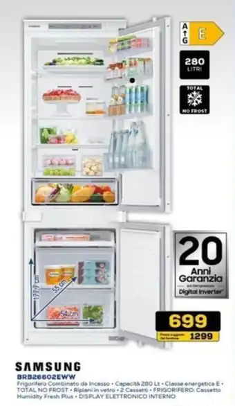 Euronics SAMSUNG BRB26602EWW Frigorifero Combinato offerta