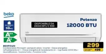 Euronics beko BEHPO120 Condizionatore Monosplit offerta