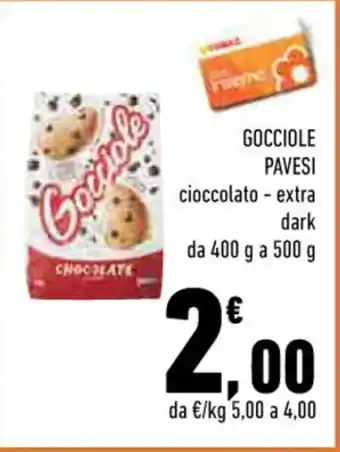 Conad GOCCIOLE PAVESI cioccolato - extra dark offerta