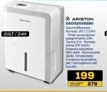 Euronics ARISTON DEOS205R290 Deumidificatore offerta
