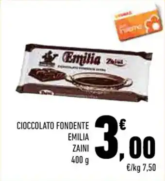 Conad CIOCCOLATO FONDENTE EMILIA ZAINI 400 g offerta