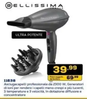 Euronics Bellissima Asciugacapelli professionale offerta