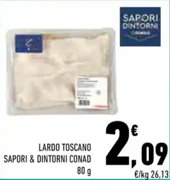 Conad LARDO TOSCANO SAPORI & DINTORNI CONAD 80 g offerta