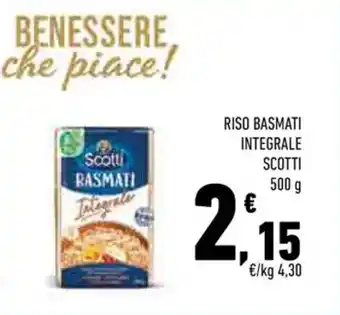 Conad RISO BASMATI INTEGRALE SCOTTI 500 g offerta
