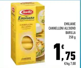 Conad EMILIANE CANNELLONI ALL'UOVO BARILLA 250 g offerta
