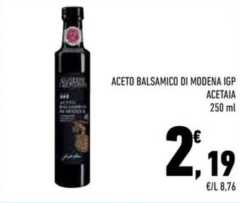 Conad ACETO BALSAMICO DI MODENA IGP ACETAIA 250 ml offerta