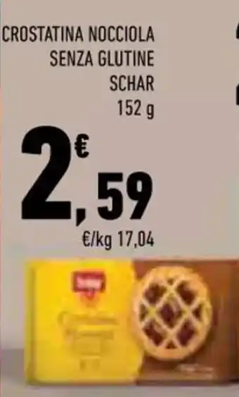 Conad CROSTATINA NOCCIOLA SENZA GLUTINE SCHAR 152 g offerta
