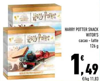 Conad HARRY POTTER SNACK WITOR'S cacao - latte 126 g offerta