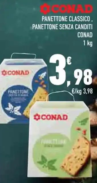 Conad CONAD PANETTONE CLASSICO, PANETTONE SENZA CANDITI 1 kg offerta