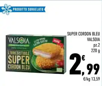 Conad SUPER CORDON BLEU VALSOIA pz.2 220 g offerta