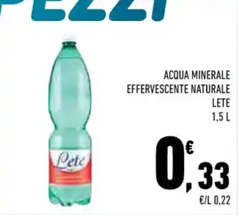 ACQUA MINERALE EFFERVESCENTE NATURALE LETE 1,5 L