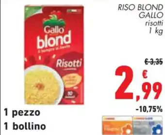 Conad RISO BLOND GALLO risotti 1 kg offerta