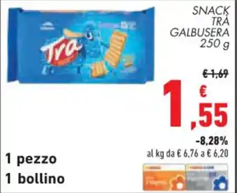 Conad SNACK TRA GALBUSERA 250 g offerta