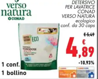 Conad DETERSIVO PER LAVATRICE CONAD VERSO NATURA offerta
