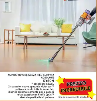 ASPIRAPOLVERE SENZA FILO SLIM V12 ADSOLUTE DYSON