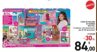 Spazio Conad CASA DI MALIBU DI BARBIE MATTEL offerta