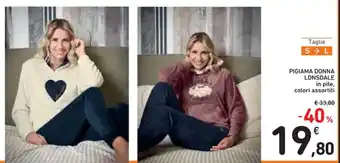 Spazio Conad PIGIAMA DONNA LONSDALE S-L offerta