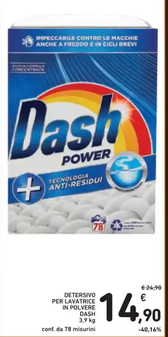 Spazio Conad DETERSIVO PER LAVATRICE IN POLVERE DASH 3,9 kg offerta