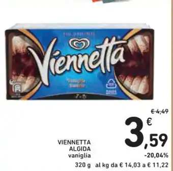 Spazio Conad VIENNETTA ALGIDA vaniglia 320 g offerta