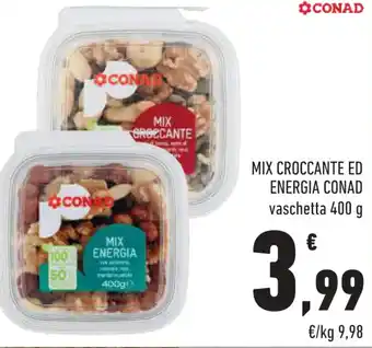 Conad MIX CROCCANTE ED ENERGIA CONAD vaschetta 400 g offerta