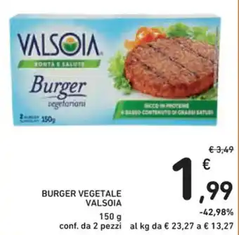 Spazio Conad BURGER VEGETALE VALSOIA 150 g offerta