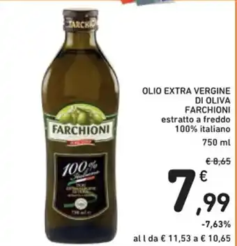 Spazio Conad OLIO EXTRA VERGINE DI OLIVA FARCHIONI 750 ml offerta