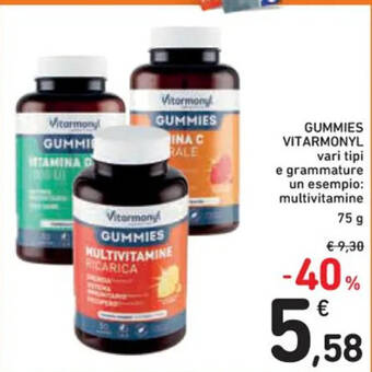 Spazio Conad GUMMIES VITARMONYL vari tipi 75 g offerta