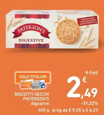 Spazio Conad BISCOTTI SECCHI PATERSON'S digestive 400 g offerta