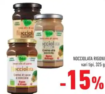 Conad NOCCIOLATA RIGONI vari tipi, 325 g offerta