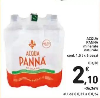 Spazio Conad ACQUA PANNA minerale naturale conf. 1,5 l x 6 pezzi offerta