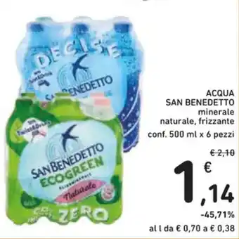 Spazio Conad ACQUA SAN BENEDETTO minerale naturale 500 ml offerta