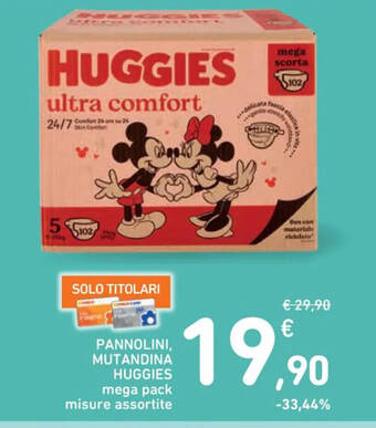 Spazio Conad PANNOLINI, MUTANDINA HUGGIES mega pack offerta