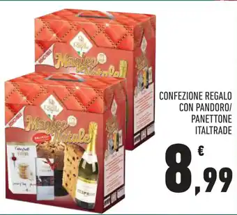 Conad CONFEZIONE REGALO CON PANDORO/ PANETTONE ITALTRADE offerta