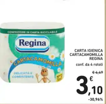 Spazio Conad CARTA IGIENICA CARTACAMOMILLA REGINA offerta
