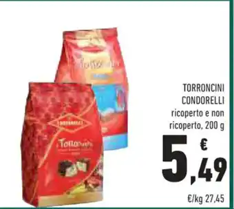 Conad TORRONCINI CONDORELLI ricoperto e non ricoperto, 200 g offerta